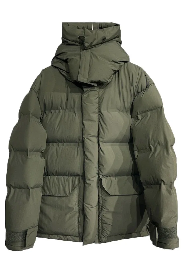 

Down jacket hooded collar short loose fit hat removable design warm and cozy 2023 winter new 1106