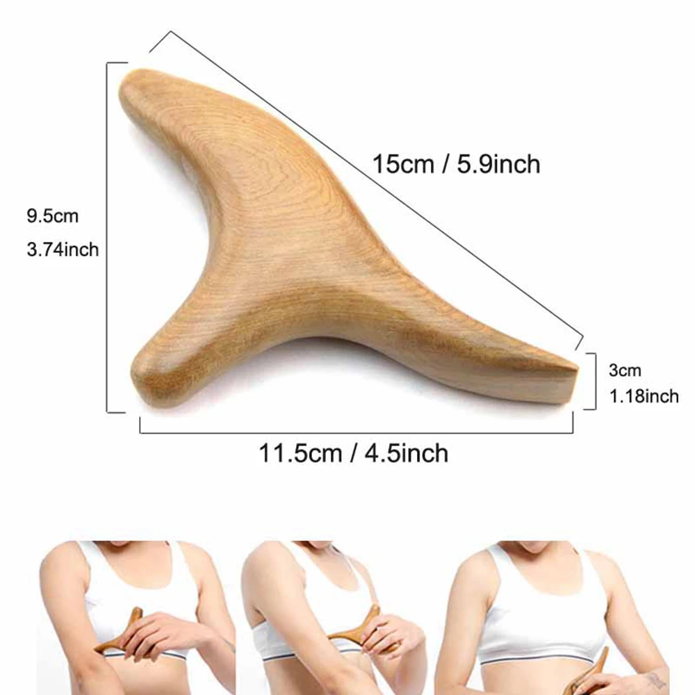 Wooden Trigger Point Massage Gua Sha Tool