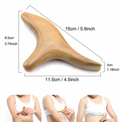 Wooden Trigger Point Massage Gua Sha Tool (Style B)