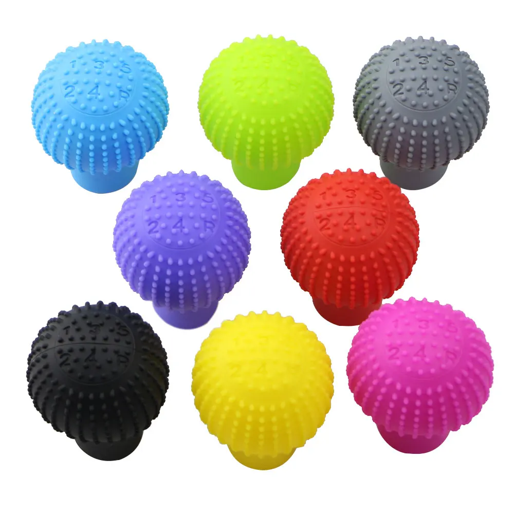 AUTO Shift Knob Cover Universal Car Silicone Gear Head Gear Shift Round Bump Nonslip Shifter Collars Handbrake Grip