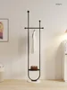 Household Simple Floor Clothes Rack Living Room Entrance Bag Coat Rack Modern Light Luxury 1