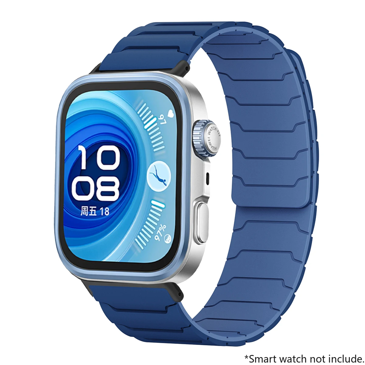 Magnetic Loop Silicone Sport Band Replacement Watch Strap