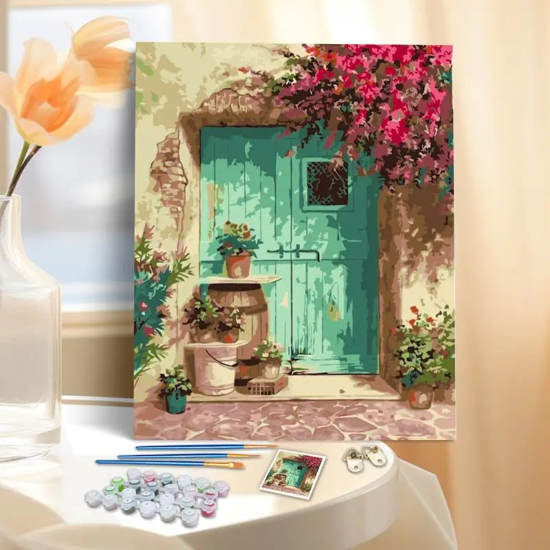 アクリル画　風景　1008 アクリル画 風景 1008 黄山をイメージした空想風景画/描き方