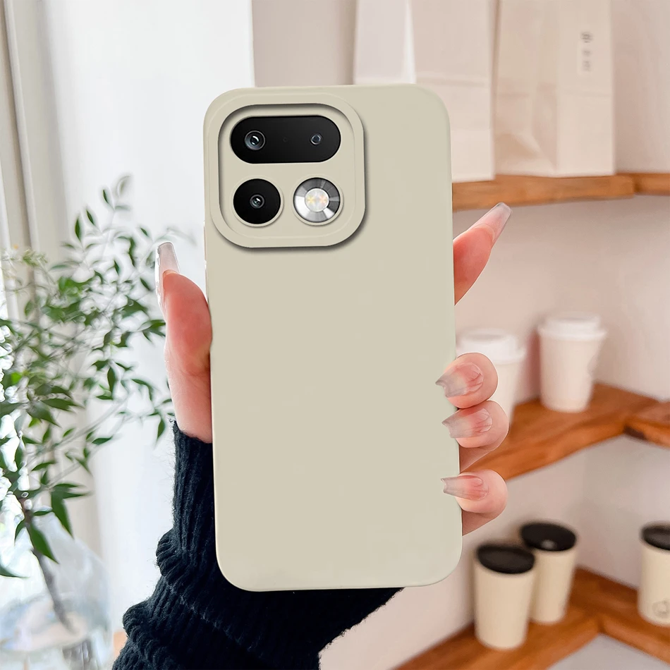 Solid Color Soft Silicone Shockproof Phone Case - High Quality Back Cover