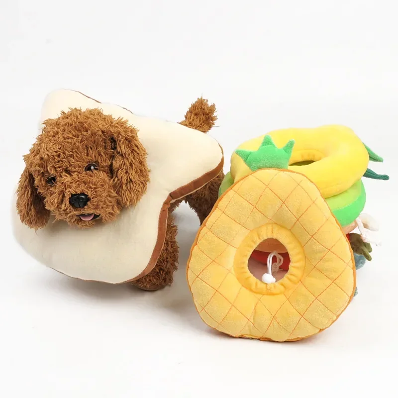 

Pet Cat Dog Elizabeth Circle Collar Fruit Shape Cotton Adjustable Postoperative Protection Anti-Scratch Biting Pet Head Cover