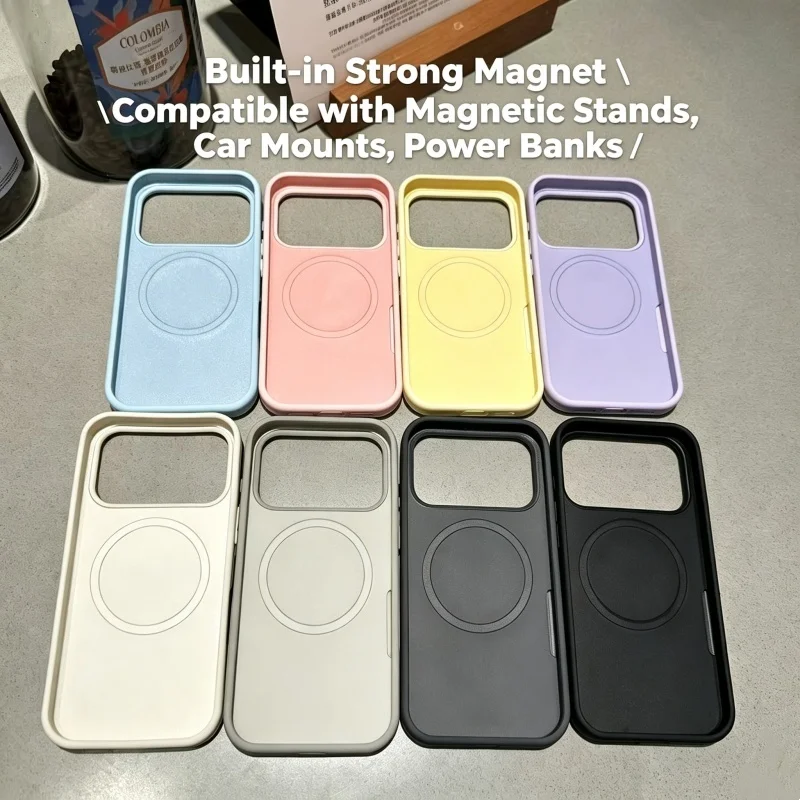 Magnetic Liquid Silicone Phone Case with Built‑in MagSafe and Microfiber Lining