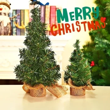 20cm/30cm Mini Green Snowy Pine Christmas Trees Christmas Ornaments DIY Decorative Tree Home Decoration Desktop Decoration 2