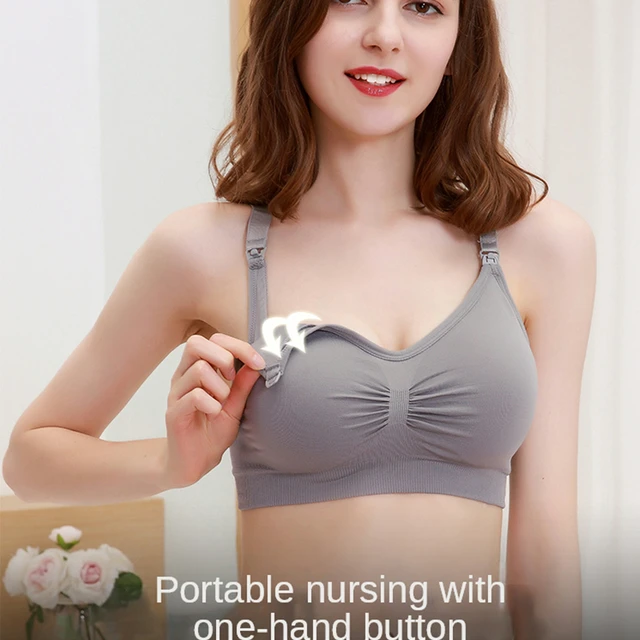 Breathable Nursing Bra Cotton Breastfeeding Bras for Women Maternity Bra  Plus Big Size Easy Feeding Bra Wire Free Clothes - AliExpress