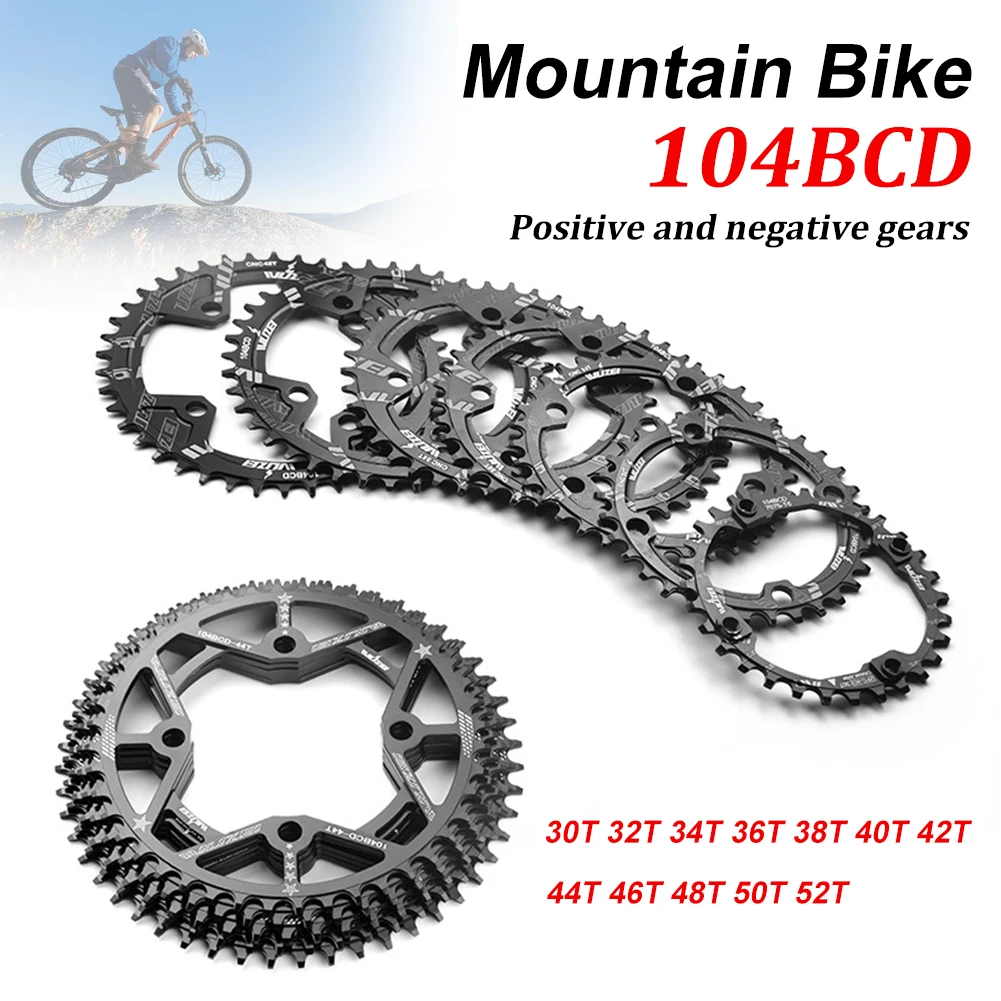 

104BCD Bike Chainring Oval Direct Mount Single Chain Ring Monoplate Mtb Crank Teeth Chain Ring 30 32 34 36 38 40 42 46 48 50 52