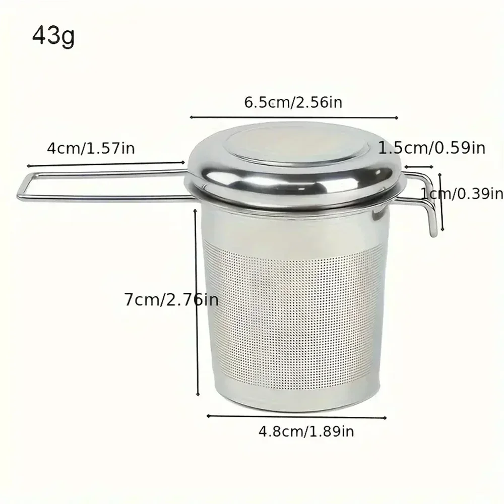 Stainless Steel Tea Filter Extended Folding Handle Loose Tea Drainer Lid Anti-Scald Multi-Purpose Strainer tea infuser,tea strainer,tea filter