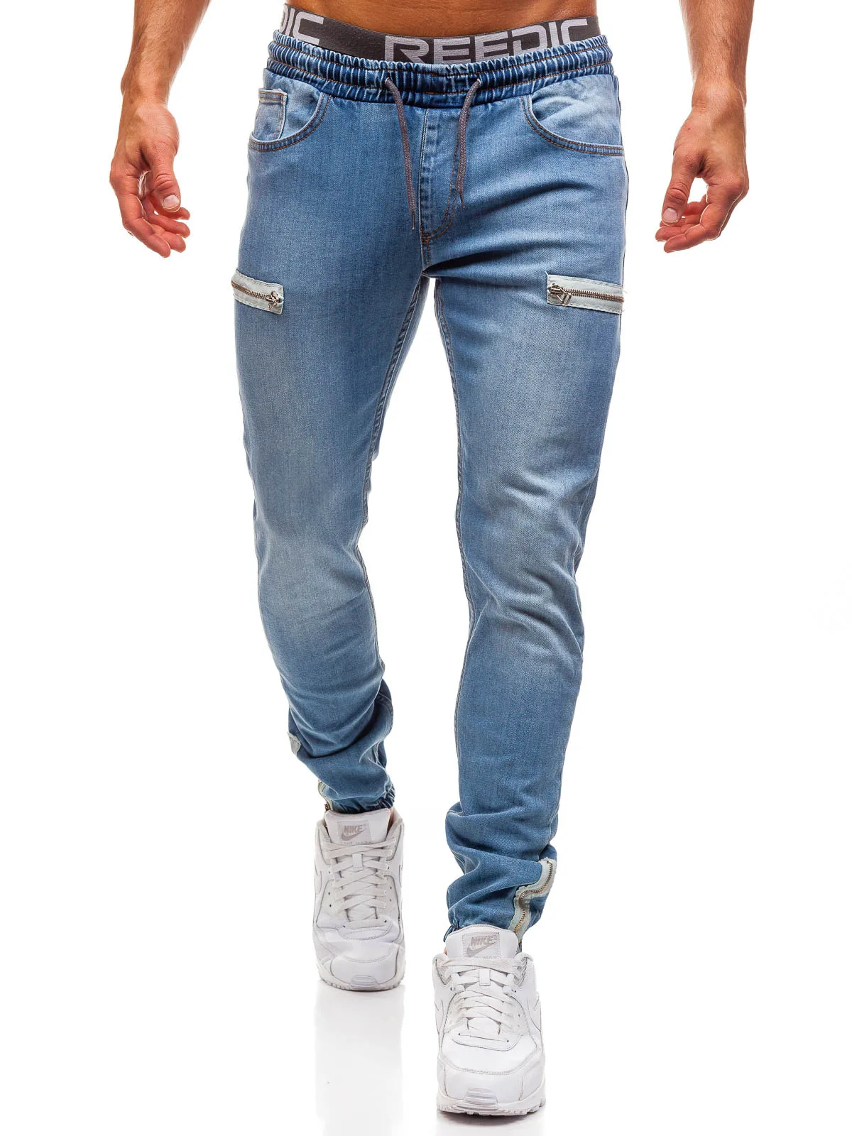 Men's Camouflage Stitching Trousers Cargo Pants with Elastic Cuff Jogger Pants Casual High Quality Waterproof Cotton