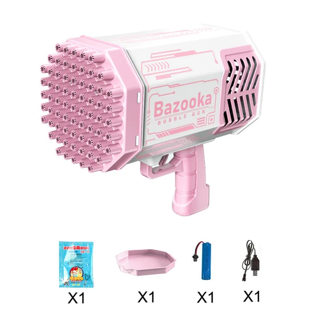 Bubble Gun Electric Automatic Soap Rocket Bubbles Machine Kids Portable Outdoor Party Light Toys Gift Children‘s Day Popular 6