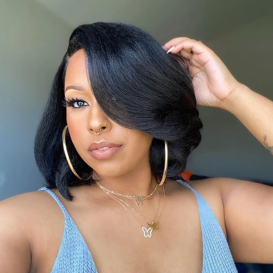 Melodie Pixie Cut Body Wave Short Bob Transparent 4x4 Lace Closure Wigs Human Hair Lace Frontal Brazilian Remy Hair For Women