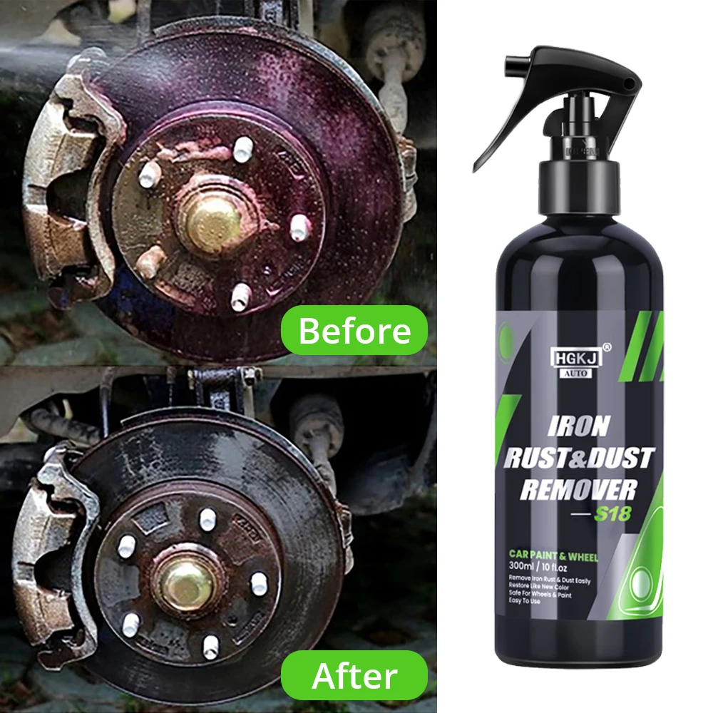 best car wax for black cars HGKJ S18 50/100/300ML Protect Wheels And Brake Discs From Iron Dust Rim Rust Cleaner Auto Detail Chemical Car Care remove rust carnauba car wax