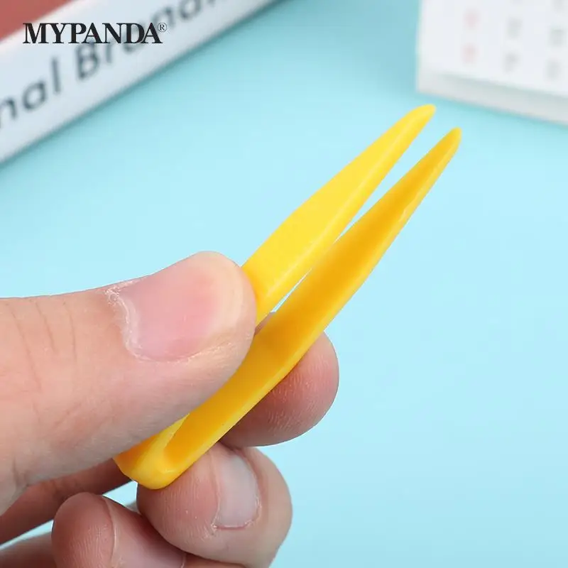 10Pcs Plastic Tweezer Child Toys Clamp Clip Forceps Tools DIY Jewelry Making