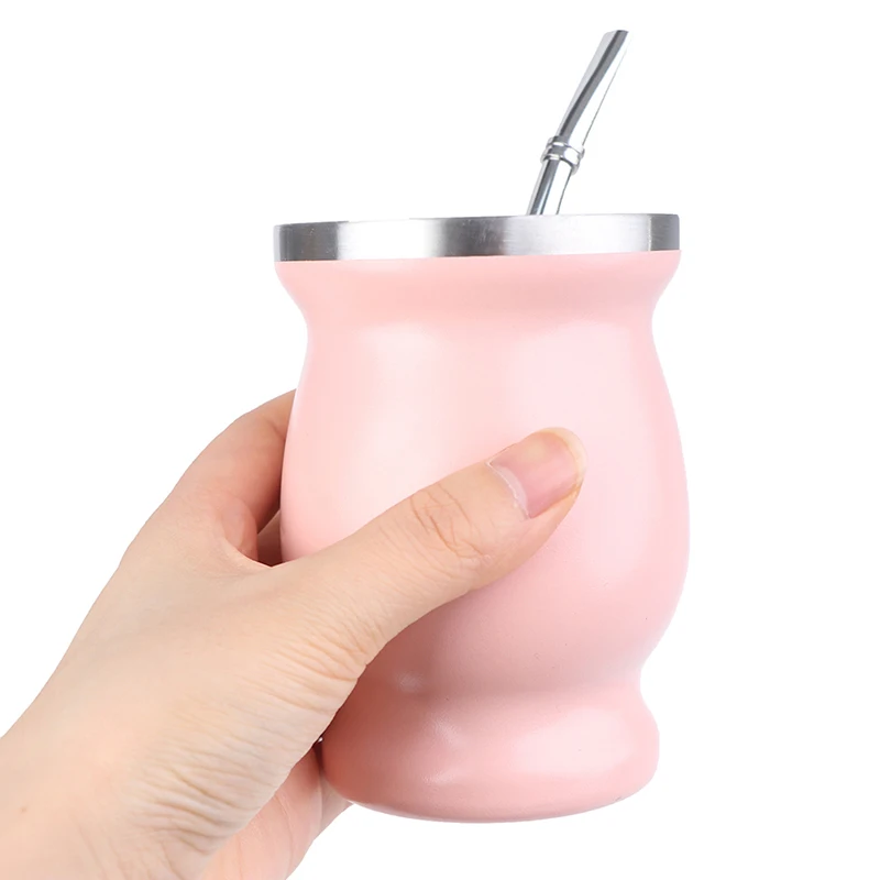 1pc Yerba Mate Cup yerba mate cup 304 Stainless Steel Argentine Yerba Mate Gourd With Bombillas