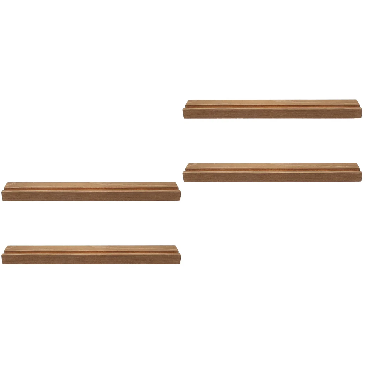 

Set of 2 Vinyl Record Rack Desktop CD Wooden Holder Display Shelves Wall-mounted Support Storage