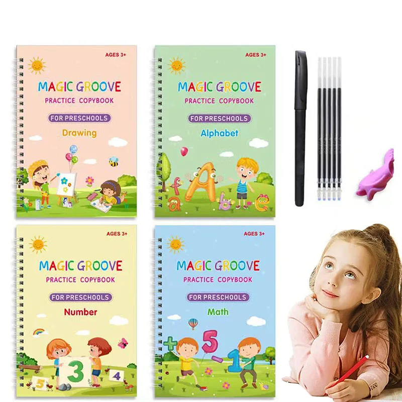 

Children's Groovd Magic Copybook Grooved Handwriting Book Practice Magic Copybooks Groovd