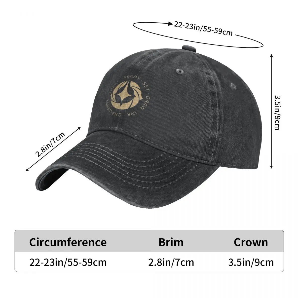 Lorcana Logo Baseball Caps Fashion Denim Hats Outdoor Adjustable Casquette Streetwear Baseball Cowboy Hat for Unisex 2