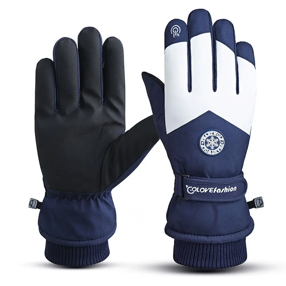 

Non-slip Touch Screen Motorcycle Cycling Winter Snow Gloves Ski Gloves PU Leather Riding Gloves