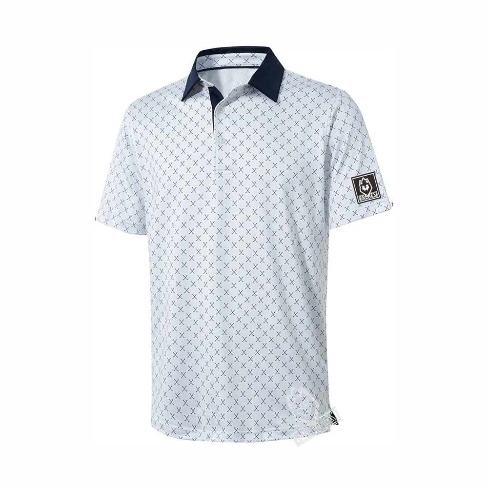 Men Fashion Printed Polo Shirts Summer Short Sleeves Outdoor Golf Shirts Racing Top Casual Performance Casual Quick Dry T-Shirt