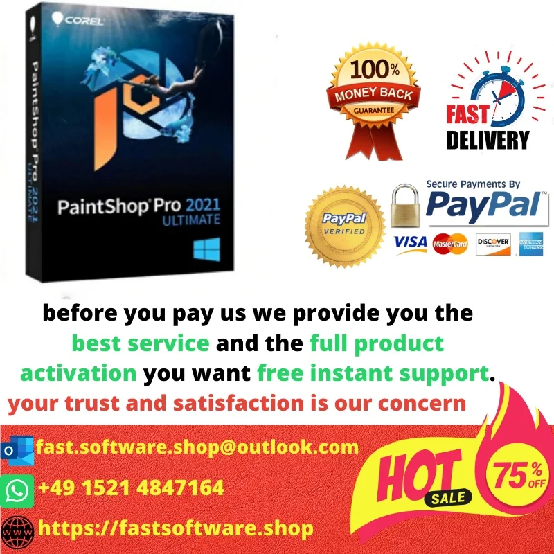 {✔Полный список версий Paintshop pro для Windows (активация в течение всего срока службы)✔}