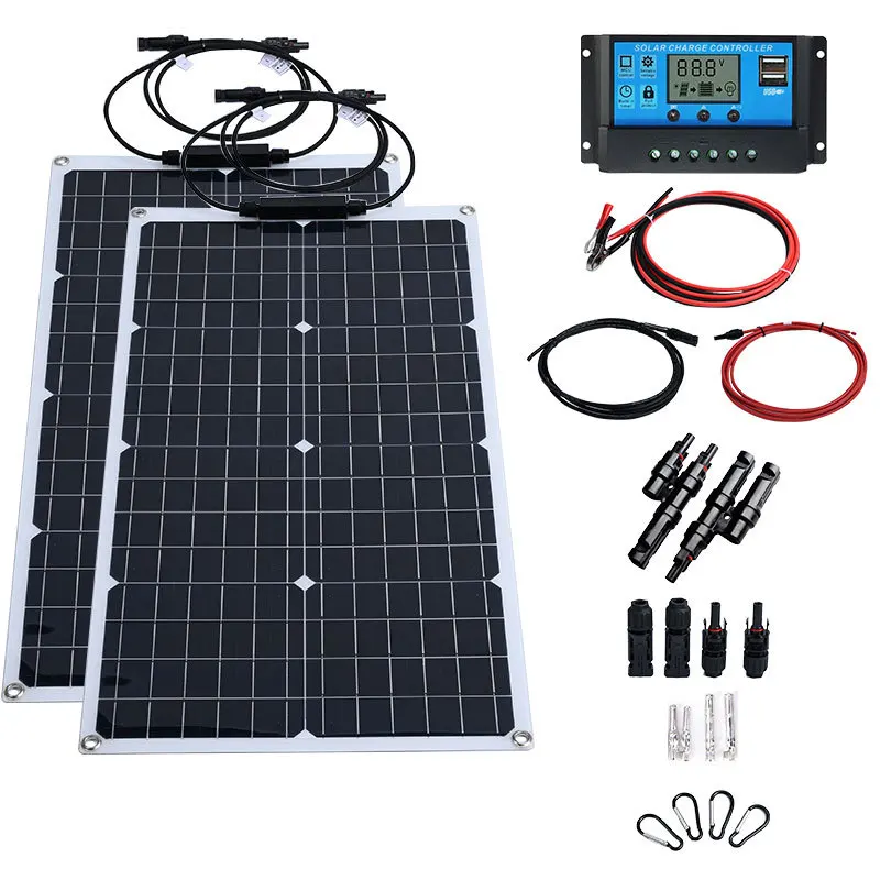 

Single crystal 50W solar photovoltaic panel 18V mobile energy storage power emergency charging solar panel