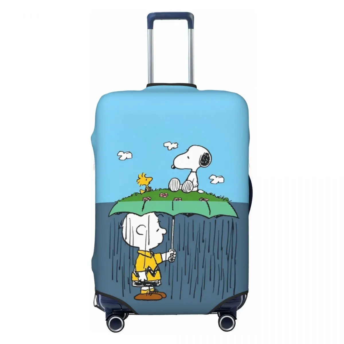 Snoopy Cartoon Anime Print Suitcase Cover Cruise Trip Vacation Strectch Luggage Supplies Protector 2