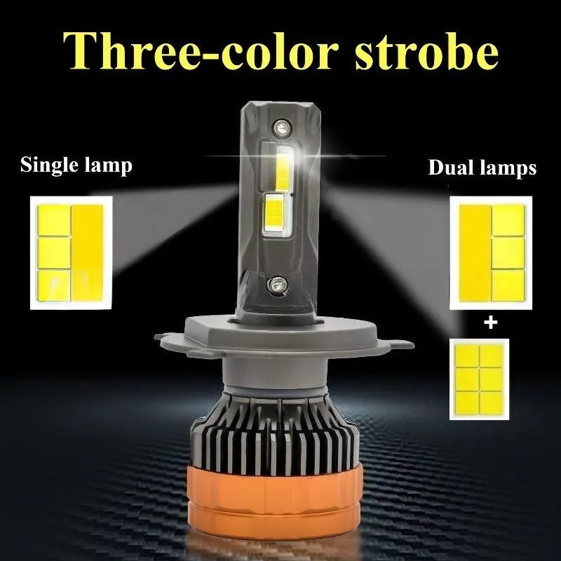 1개입 삼색 리모컨 H11 H9 HB3 9005 HB4 9006 H1 H9 160W 6500K 4300K 3000K LED 헤드라이트 H4 LED H7 자동차 헤드라이트용