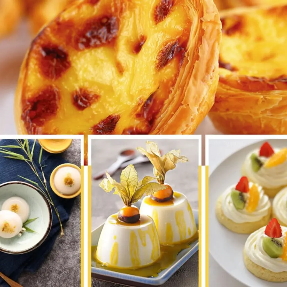 Kitchen Baking Accessories Carbon Steel Egg Tart Molds Non-stick Reusable Cake Mold Creative Mini Flan Pan Mold Cupcake Egg Tart cake mold