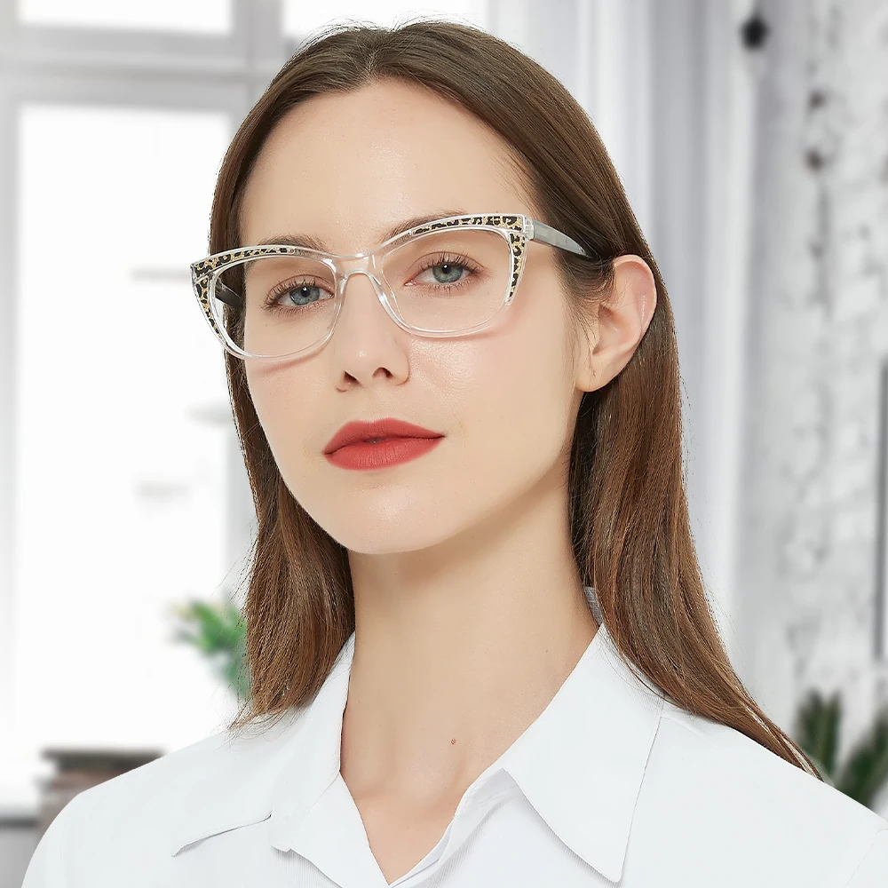 Cat Eye Frame Reading Glasses for Women Comfortable Optical Eyeglasses