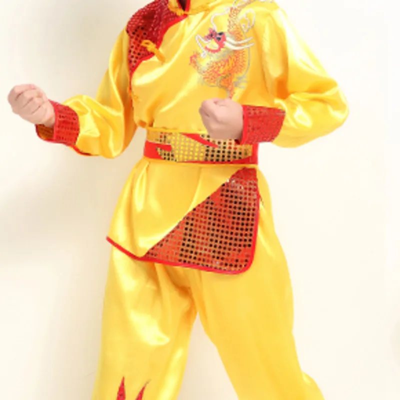 chinese girls kung fu clothing traditional dance children dragon kids folk dance costumes modern hanfu lion national boys