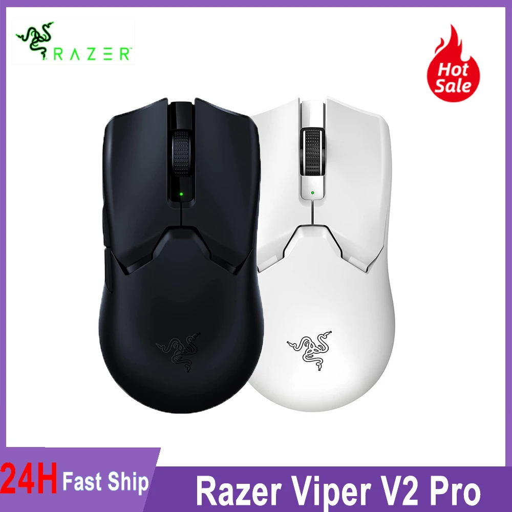 

Razer Viper V2 Pro Hyperspeed Wireless Gaming Mouse: 58g Ultra Lightweight - Optical Switches Gen-3 - 30K DPI Optical Sensor