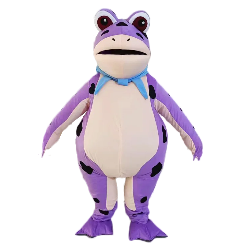 Disfraz inflable divertido de mascota rana, muñeca rosa, disfraz de cosplay, accesorios de actuación para caminar para adultos, disfraz inflable de animal