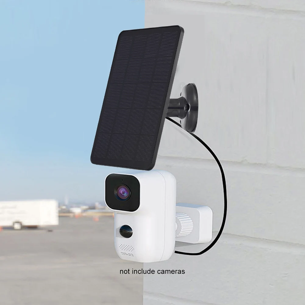 10W Solar Panel Solar Battery Charger 5V Micro USB Charging For IP Surveillance Camera for Arlo Camera/Eufy Wireless Doorbell