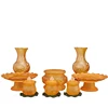 Buddha Imitation Glazed Lotus Buddhism Offering Set Incense Burner, Water Supply Cup, Vase, Fruit Plate, Buddha Hall Decorations 1