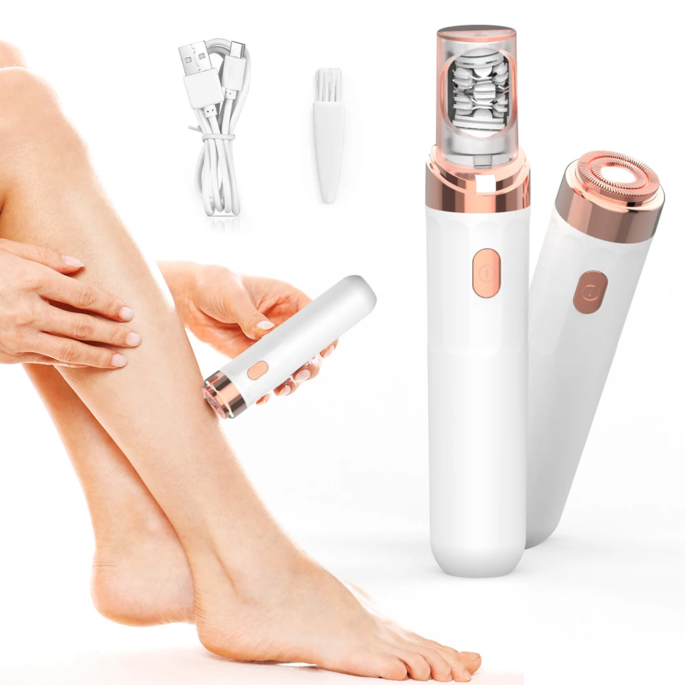 전기 여성용 얼굴 제모기 USB 충전식 무통증 얼굴 제모기 휴대용 여행용 사이즈 얼굴 겨드랑이 팔 등 다리용