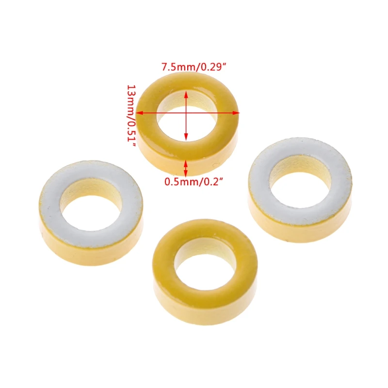 50 개/대 T50-26 철 전원 코어 토로이드 페라이트 링 인덕터에 대한 7.5mm ID
