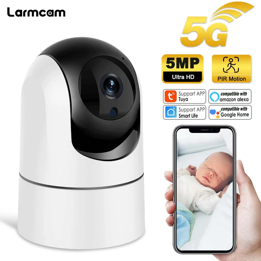 5G WiFi 5MP IP Camera 2K Tuya Baby Monitor Indoor Ai Tracking Security