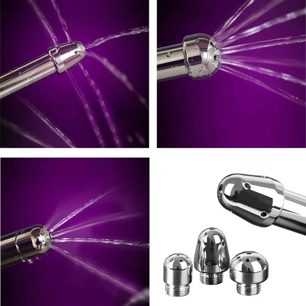 ANAL DOUCHE Enema Shower Set Aluminum Enema Shower 3 Head Options Complete Cleanse