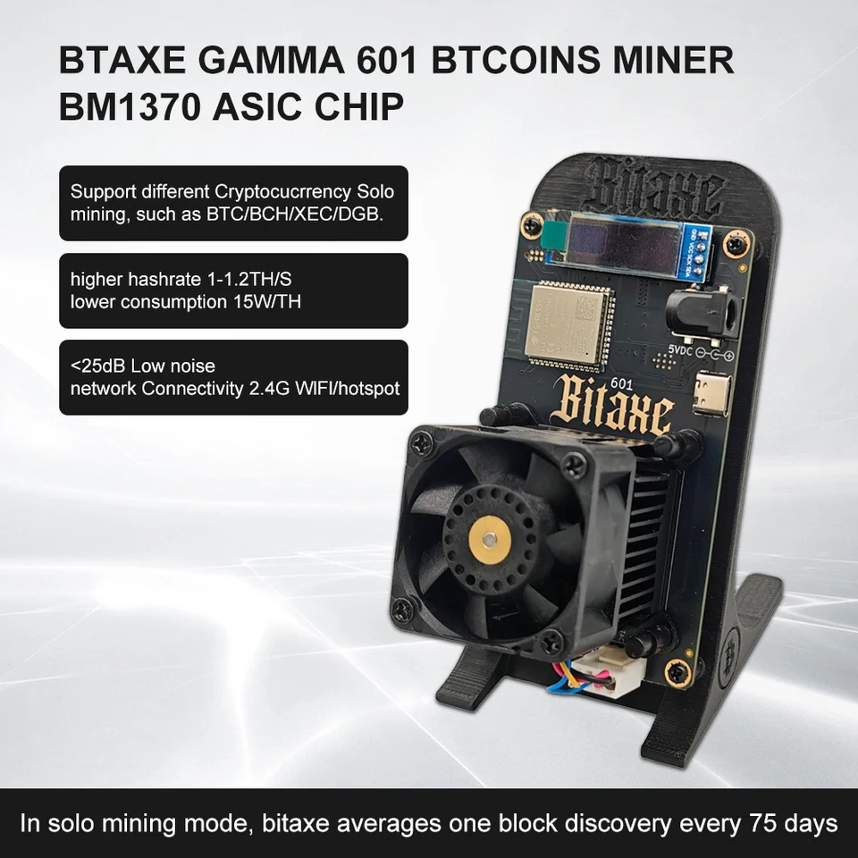 New Bitcoin Miner Bitaxe 601 Gamma 1.2TH/s Low Noise ASIC Miner Home Mining  BTC Miners Cryptos Miner Mining Equipment - AliExpress