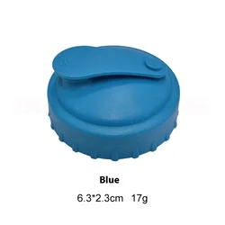 Versatile Reusable Silicone Lids for Beverages and Bottles (Blue)
