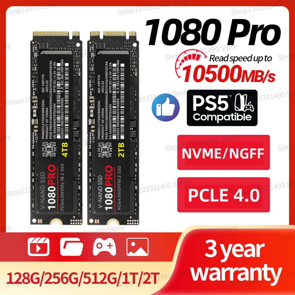 

SSD-накопитель 1080PRO 4 ТБ, M2 2280 PCIe 4,0 NVME, 14000 Мб/с