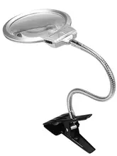  Illuminated Magnifier Magnifying Clip On Desktop Glass Reading Loupe Metal Hose LED Lighted Lamp Top Desk Magnifier With Clamp 