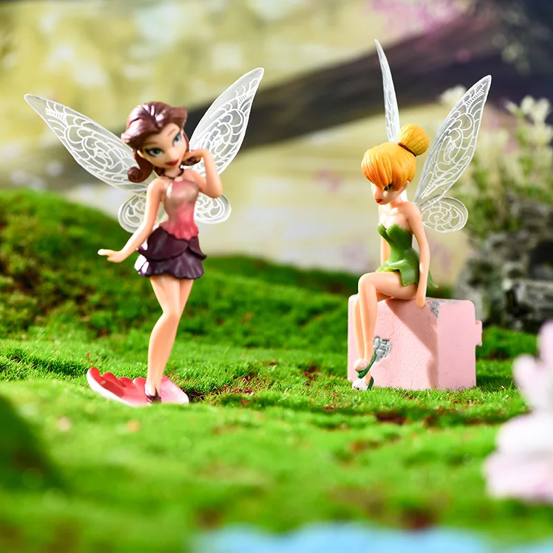 6pcs Disney Princess Tinkerbell Tinker Bell Faery Fairy Elf Flower