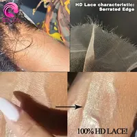 Skinlike HD dentelle frontale 13X4 13X6 fermetures de cheveux humains pré plumé Invisible HD dentelle partie libre 7x7 6x6 5x5 HD fermeture de dentelle seulement 2