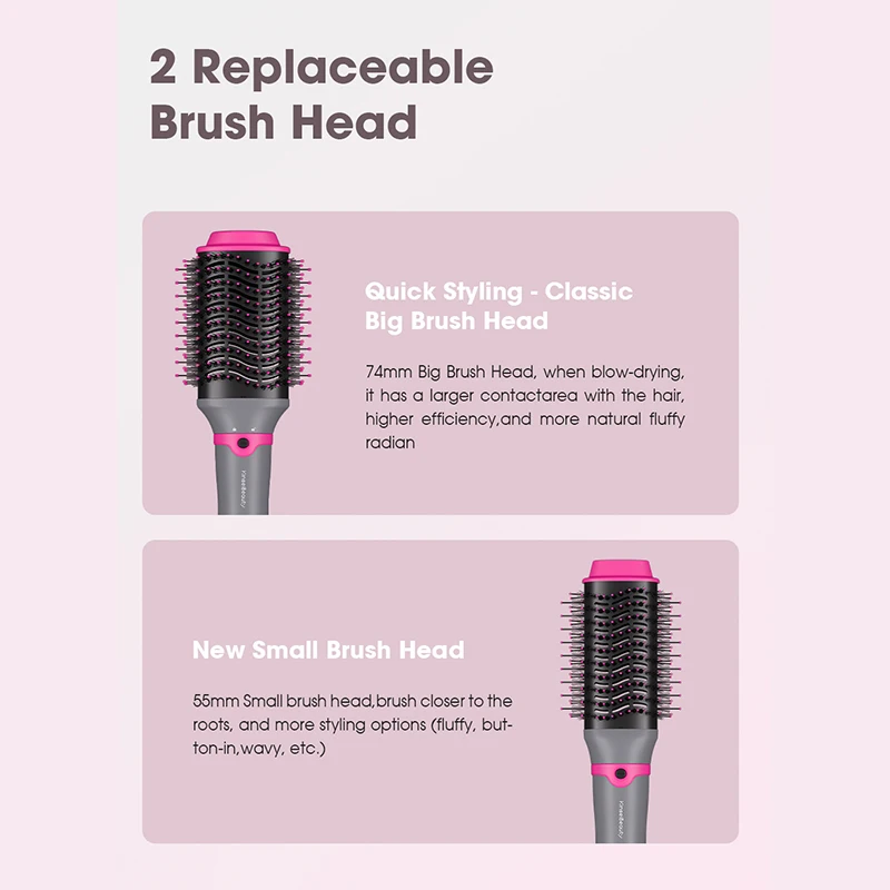 4 في 1 فرشاة الهواء الساخن الأيونات السالبة 1200 و...