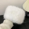 Mongolian Smooth Fluffy Plush Basin Hat New Fox Thickened Warm Bucket Caps Ear Protection Windproof Outdoor Flat Hat Ladies 5