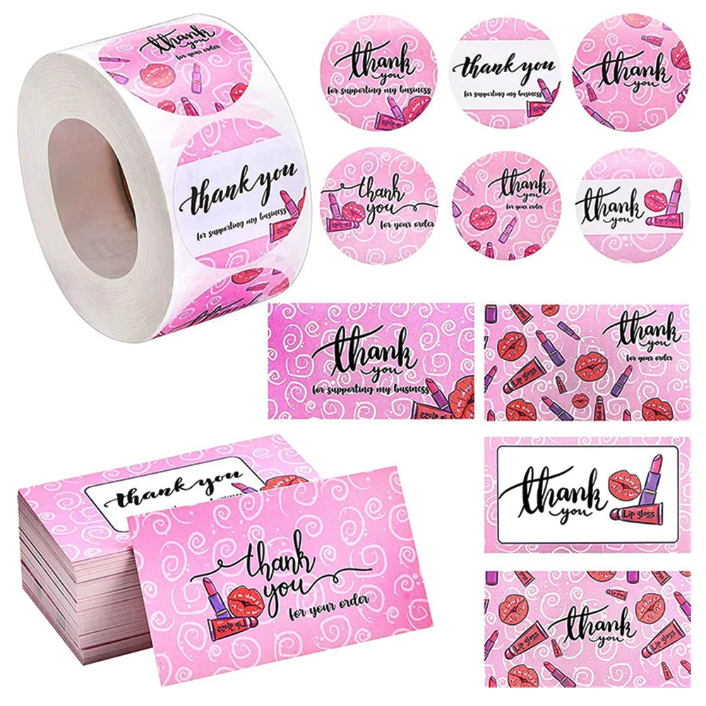 10-500 Pcs Pink Thank You Card For Supporting My Small Business Greeting  Card Gift Message Card Shopping Wrapping Decor Labels - Business Cards -  AliExpress