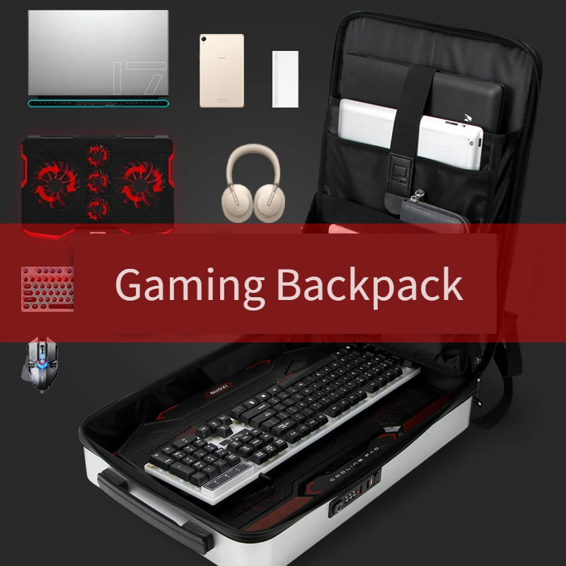 gaming laptop backpack anti theft waterproof backpack usb men's pc hard shell business travel backpack stereotype game bag 17.3 Gaming Laptop Backpack Anti-theft Waterproof Backpack USB Men's PC Hard Shell Business Travel Backpack Stereotype Game Bag 17.3 2